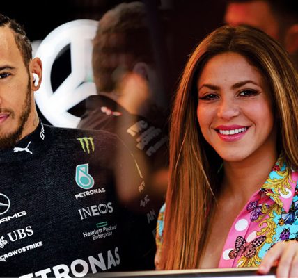 Shakira Enjoys F1 Lewis Hamilton